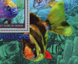 Fish Stamp Barbus Tetrazona Aulonocara Baenschi S/S MNH #8298 / Bl.1940