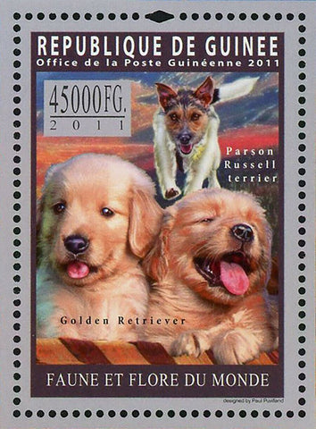 Dogs Stamp Parson Russel Terrier Golden Retriever S/S MNH #8338 / Bl.1948