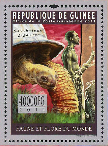 Turtles Stamp Geochelone Gigantea Geochelone Sulcata Reptile S/S MNH #8308