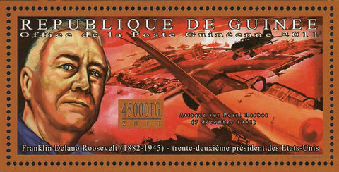 The President of USA Stamp Franklin Delano Roosevelt Historical Figure S/S MNH