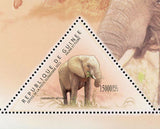 Elephants Stamp Loxodonta Africana Wild Animal S/S MNH #8718-8720 / Bl.1999