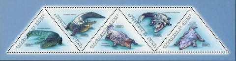 Crocodiles Stamp Crocodylus Niloticus Crocodylus Novaeguineae S/S MNH #8618-8622