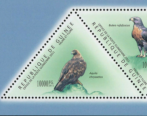 Vultures Stamp Aquila Chrysaetos Stephanoaetus Coronatus S/S MNH #8636-8640