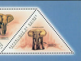 Elephants Stamp Loxodonta Africana Cyclotis Wild Animal Fauna S/S MNH #8686-8690