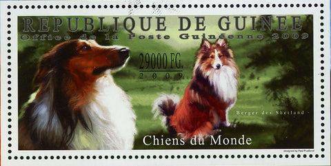 Dogs Stamp Staffordshire Bull Terrier Shetland Sheepdog S/S MNH #7216 / Bl.1790