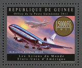 Planes of USA Stamp F-15 AB Eagle McDonnell Douglas DC-10 Seversky P35 S2 S/S