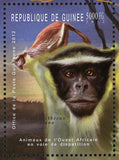 Wild Animal Stamp Chimp Bats Pan Troglodytes Verus Hipposideros Caffer S/S MNH