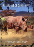 Wild Animals Stamp Rhino Elephant Ceratotherium Simum Loxodonta Africana S/S MNH