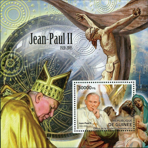 Pope John Paul II Stamp Catholic Church Vatican Angels S/S MNH #9271 / Bl.2106