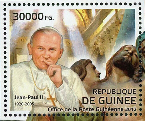 Pope John Paul II Stamp Catholic Church Vatican Angels S/S MNH #9271 / Bl.2106