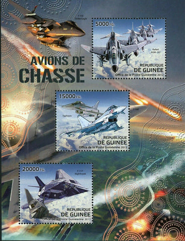 Fighter Aircrafts Stamp Rafael AGM-142 Typhoon F-117 Nighthawk S/S MNH #9292