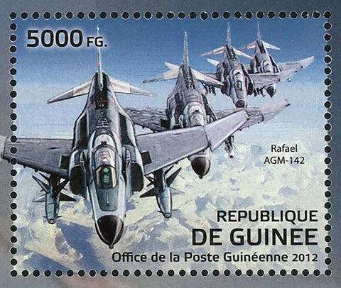 Fighter Aircrafts Stamp Rafael AGM-142 Typhoon F-117 Nighthawk S/S MNH #9292