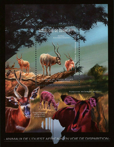 Wild Animals Stamp Addax Nasomaculatus Tragelaphus Eurycerus S/S MNH #9199