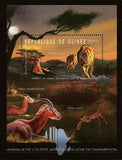 Wild Animal Stamp Lion Impala Panthera Leo Nauger Dama S/S MNH #9195 / Bl.2084