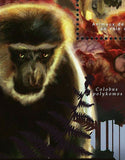 Wild Animal Stamp Cerophitecus Mitis Colobus Polykomos Crocodile S/S MNH #9194