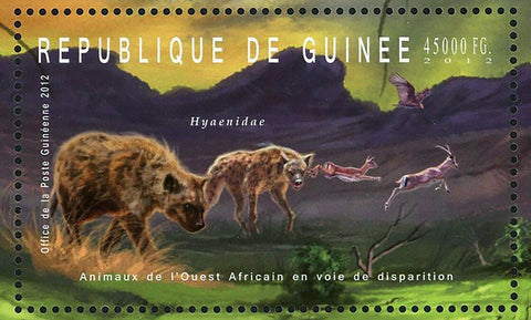 Wild Animals Stamp Hyenas Hyaenidae African Fauna S/S MNH #9188 / Bl.2077