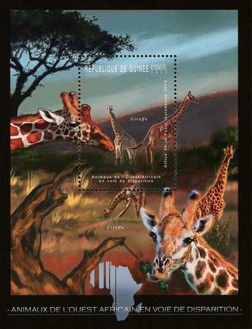 Giraffe Stamp Wild Animals Girrafa African Fauna S/S MNH #9185 / Bl.2074