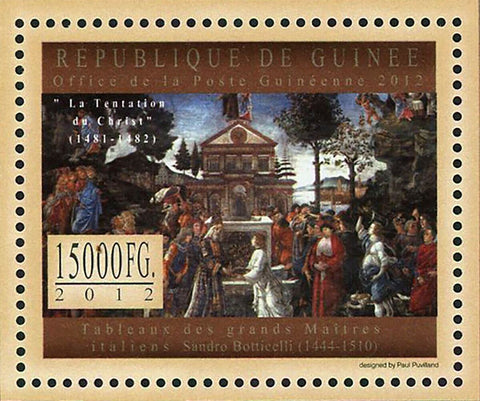 Sandro Botticelli Stamp Italian Painter Art S/S MNH #9657-9659