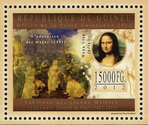 Leonardo Da Vinci Stamp Italian Painter Art S/S MNH #9654-9656