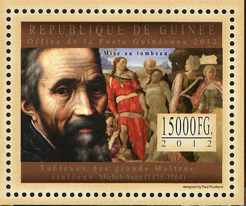 Michelangelo di Lodovico Stamp Italian Painter Art S/S MNH #9448-9450