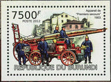 Fire Brigade Stamp Ancient Fire Cars Firefighters S/S MNH #2425 / Bl.217