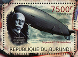 Hindenburg Disaster & Zeppelins Stamp Dirigible LZ 129 Hindenburg S/S MNH #2395