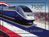 French Trains Stamp TGV Duplex Transportation Locomotive S/S MNH #2457 / Bl.221