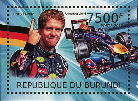 Formula 1 Stamp F1 Sebastian Vettel Transportation Racing Sport S/S MNH #2470