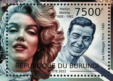 Marilyn Monroe Stamp Joe DiMaggio John F. Kennedy S/S MNH #2664 / Bl.256