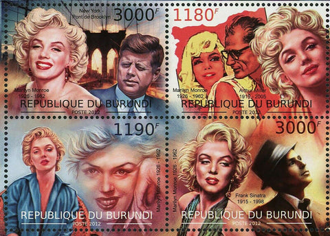 Marilyn Monroe Stamp Brooklyn Bridge Arthur Miller Frank Sinatra S/S MNH #2660