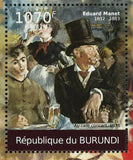 Paintings of Edouard Manet Stamp Art Impressionism Au Cafe Concert S/S MNH #2315