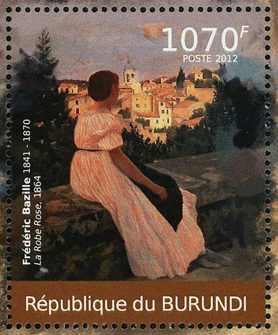 Paintings of Frederic Bazille Stamp Art Impressionism La Robe Rose S/S MNH #2359