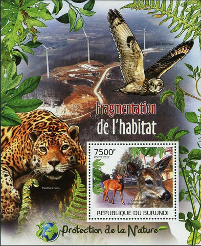 Habitat Fragmentation Panthera Onca Odocoileus Virginianus Clavium S/S MNH #2619