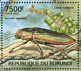 Insects Stamp Buprestis Splendens Enallagma Deserti Latania Loddigesii S/S MNH