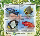 Fish Stamp Cheilochromis Euchilus Pomacanthus Imperator Apolemichthys S/S MNH