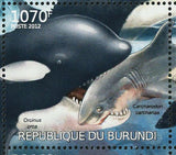 Orcas and Sharks Stamp Orcinus Orca Carcharodon Carcharias S/S MNH #2595-2598