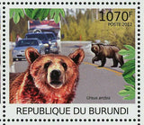 Habitat Stamp Ceratotherium Simum Ursus Arctos Camelus Dromedarius Panthera S/S