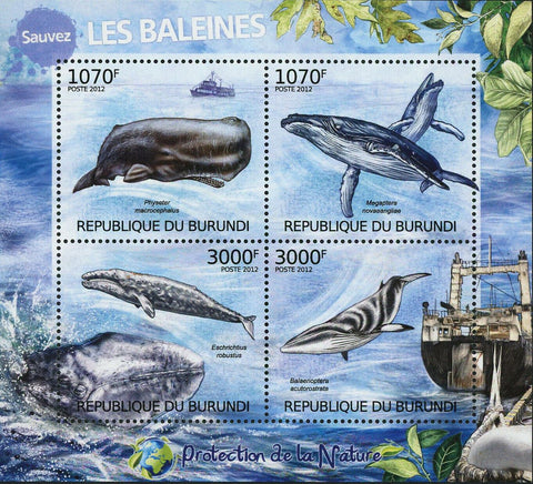 Whales Stamp Physeter Macrocephalus Balaenoptera Acutorostrata S/S MNH #2605-260