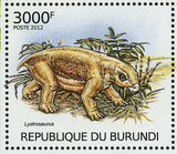 Dinosaurs Stamp Pachyrhinosaurus Tropeognathus Lystrosaurus Arrhinoceratops S/S