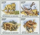 Dinosaurs Stamp Pachyrhinosaurus Tropeognathus Lystrosaurus Arrhinoceratops S/S