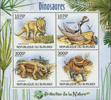 Dinosaurs Stamp Pachyrhinosaurus Tropeognathus Lystrosaurus Arrhinoceratops S/S