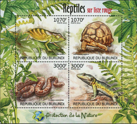 Reptiles Stamp Calumma Tarzan Acanthodactylus Beershebensis S/S MNH #2560-2563