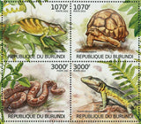 Reptiles Stamp Calumma Tarzan Acanthodactylus Beershebensis S/S MNH #2560-2563