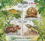 Reptiles Stamp Calumma Tarzan Acanthodactylus Beershebensis S/S MNH #2560-2563