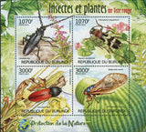 Insects & Plants Stamp Cerambyx Dux Lobelia Bridgesii S/S MNH #2535-2538