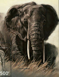 Elephants Stamp Loxodonta Africana Wild Animal S/S MNH #2837 / Bl.291