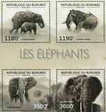 Elephants Stamp Loxodonta Africana Wild Animal S/S MNH #2833-2836