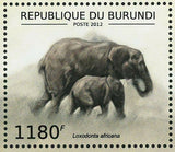 Elephants Stamp Loxodonta Africana Wild Animal S/S MNH #2833-2836