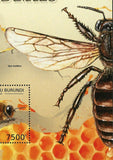 Bees Stamp Apis Mellifera Stamp Honey Insect S/S MNH #2772 / Bl.278