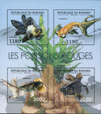 Goldfish Stamp Panda Moor Black Moor Celestial Eye Fish S/S MNH #2783-2786